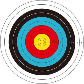 25pcs Standerd Archery Targets, 23.6inch / 60cm Paper Target Face for Indoor 25m Competition or Training