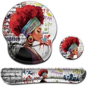 Ergonomic Mouse Pad Wrist Support Gel and Keyboard Wrist Rest Set for Laptop, Mac, Gaming and Office, Durable, Comfortable and Pain Relief + Coaster, (Yu-Mouse pad-h2)