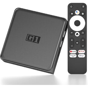 Android 11.0 TV Box 2024,Kinhank G1 Smart TV Box,Compatible with Google Netflix Certified,4+32GB Streaming Player,Ultra 4K HDR 10+/Dolby Vision/Audio,Wi-Fi 6,Ethernet,BT 5.0,AV1,Voice Control,S905X4