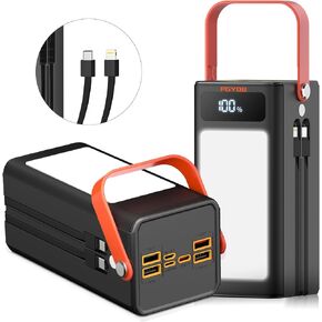 200W Portable Power Station, 102.4Wh/32000mAh Outdoor Solar Generator Backup LiFePO4 Battery Power Pack with AC/DC Outlet, In/Output PD 60W USB-C Outlet for Home, Camping, RV, Blackout, CPAP