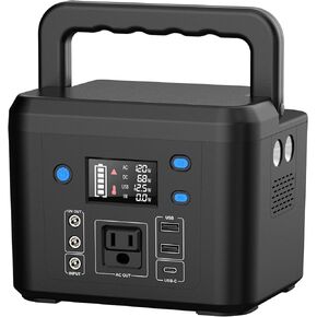 Portable Power Station 350W, Powkey 260Wh/70,000mAh Backup Lithium Battery, 110V Pure Sine Wave Power Bank with 2 AC Outlets, Portable Generator for Outdoors Camping Travel Hunting Emergency