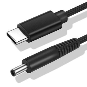 USB C to Smart Tip Charging Cable for Dell Laptop Charger 45W 65w 90W 4.5mm Connector for Inspiron 11 13 14 17 15 3000 5000 7000-Nylon Braided 1.8m