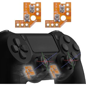 eXtremeRate Drifix Thumbsticks Drift Fix Repair Kit for PS4 Slim Pro Controller (JDM-040/050/055), Custom Analog Stick Joystick Regulator Circuit Board for PS4 Slim Pro Controller
