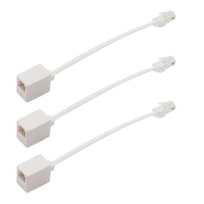 3Pcs RJ45 to RJ11 Converter Adapter,Telephone RJ11 6P4C Female to RJ45 Ethernet 8P Male Cable Cord