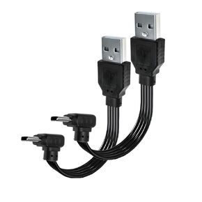Flat Up Down Angled USB 2.0 Type-A Male to USB-C Type-C Male Data Flat Slim USB Cable for & Disk & Phone Data Flat (20CM)