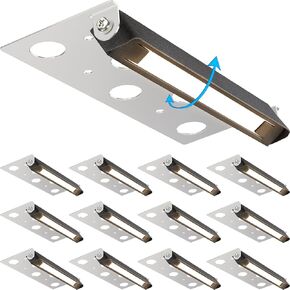 SUNVIE 7 Inch Retaining Wall Lights 5W LED Hardscape Lighting 12V-24V Low Voltage Step Lights 3000K Warm White Waterproof Outdoor Landscape Lighting for Patio Walls Stairs, 12-Pack with Connectors