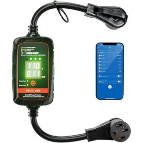 P2 بلوتوث ذكي RV Surge Protector 50Amp EPO | مقياس كيلو وات ساعة، التحكم في التطبيق، حماية الجهد، إعادة الاتصال التلقائي، صفارة مدمجة، وحدة قابلة للاستبدال | مقاومة للطقس مدرجة في قائمة UL بجهد 125/250 فولت تيار متردد