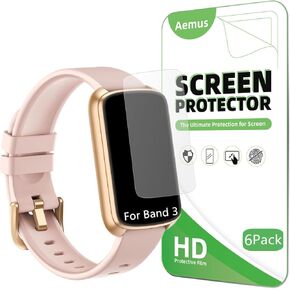Screen Protector Compatible for FFFITNES Fitness Tracker 1.47" (6 Pack) Band3 Clear TPU Soft Protective Film, Compatible for RLQA Band 2 Smart Watch