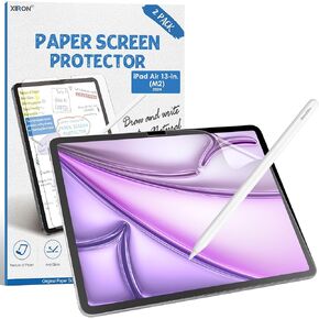 XIRON 2 Pack Paper Screen Protector for iPad Air 13 inch M2 2024, Matte PET Film for iPad Air 13-inch 2024, Write and Draw Like on Paper, Anti-Glare Screen Protector