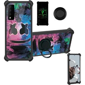 Case for TCL 30 Xe 5g Case Compatible with TCL 30 Xe 30xe 5g Phone Case Cover [with Tempered Glass Screen Protector][Hard PC + Soft Silicone][Luminous Effect] YGH-BQ