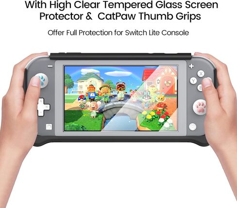 Switch Lite Protective Case for Nintendo Daily Gift (Ergonomic /Sturdy /Full Protection) Gift Idea Family Happy Hours Black in Saudi Arabia