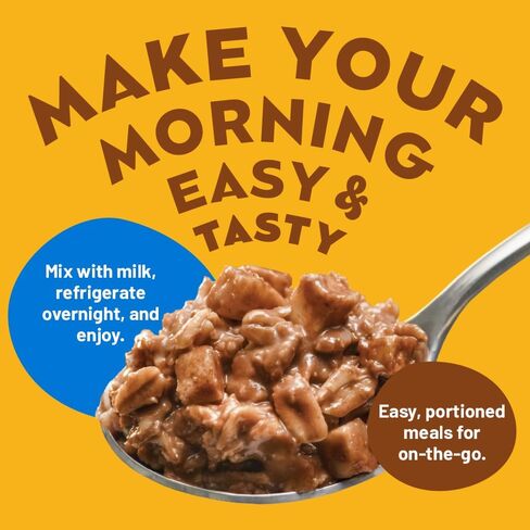 Proper Good Apple Cinnamon Oatmeal - Instant Oatmeal Ready in 60 Seconds - Quick & Easy Steel Cut Oats with Chia & Flax - High Fiber & Protein Breakfast Food - Delicious Healthy Snack - Pack of 10 in Saudi Arabia