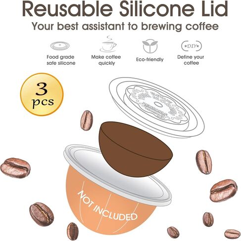 VIVI SKY Silicone Lids for Nespresso Vertuo Pods: 3 Pack Reusable Covers in Saudi Arabia