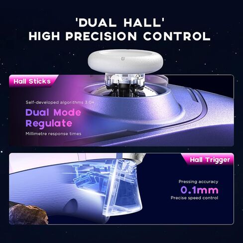 BEITONG Asura 2Pro Plus PC Controller No Drift Hall Effect Joystick Wireless Gamepad For Switch Tesla Mobile Gaming,6 Axis Motion Control/Mechanical Key/Macro Nebulae in Kuwait