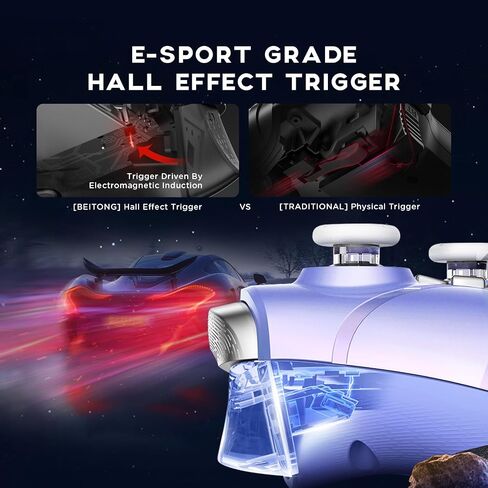 BEITONG Asura 2Pro Plus PC Controller No Drift Hall Effect Joystick Wireless Gamepad For Switch Tesla Mobile Gaming,6 Axis Motion Control/Mechanical Key/Macro Nebulae in Kuwait