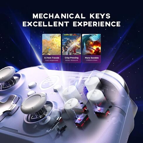 BEITONG Asura 2Pro Plus PC Controller No Drift Hall Effect Joystick Wireless Gamepad For Switch Tesla Mobile Gaming,6 Axis Motion Control/Mechanical Key/Macro Nebulae in Kuwait