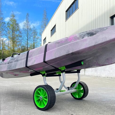 Kayak Cart, Collapsible Kayak Cart Dolly Kayak Trolley with 10 Inch Airless Wheels for SUP Paddleboard Canoe Kayak Transport Carrier in Kuwait