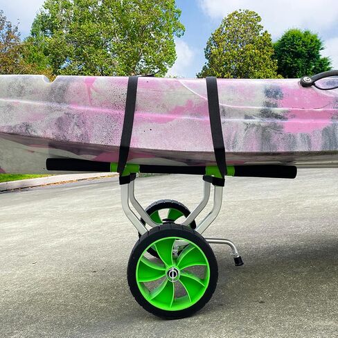 Kayak Cart, Collapsible Kayak Cart Dolly Kayak Trolley with 10 Inch Airless Wheels for SUP Paddleboard Canoe Kayak Transport Carrier in Kuwait