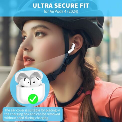 [5 Pairs] for AirPods 4 Ear Tips Covers Sport Anti Slip Anti Scratche Skin Soft Silicone Eartip AirPods 4 Gen Earbuds Accessories Compatible with Apple AirPods 4th Generation (5 Colors Mix) in Kuwait