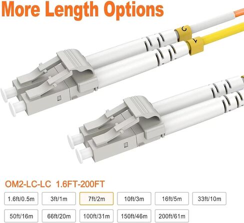 OM2 LC LC Fiber Optic Patch Cables Cord Multimode, 100ft/31m in Kuwait