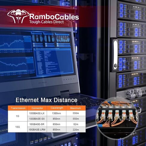 OM2 LC LC Fiber Optic Patch Cables Cord Multimode, 100ft/31m in Kuwait
