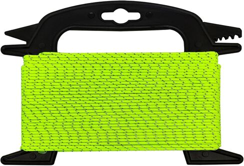 2mm Reflective Guyline Camping Paracord, 65 Feet 240lb Ultralight Thin Cord Rope for Tarp Rain Fly Tent Camping (Green) in Saudi Arabia