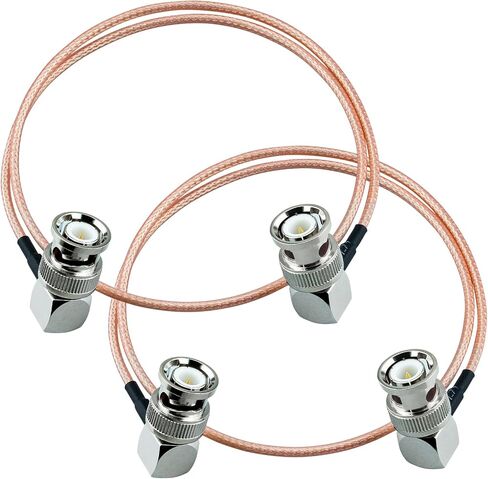 BNC Male Right Angle to 90 Degree BNC Male 12inch BNC Elbow Cable RG316 Coaxial Cable BNC Connector Right Angle Extension Cable 30CM for WiFi Antenna Pigtail Jumper HD SDI Video 2 Pack in Saudi Arabia