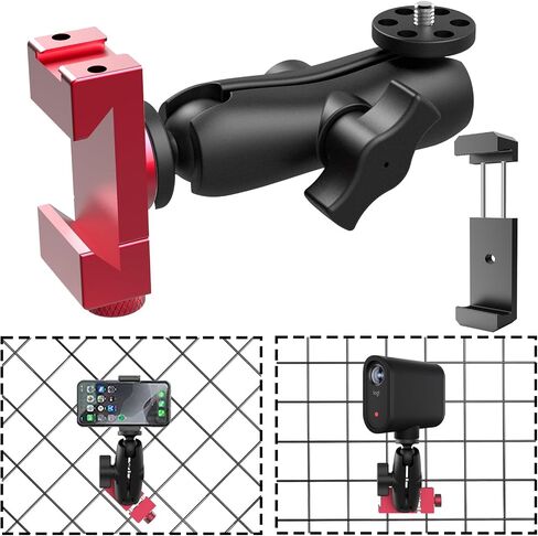 Smartphone Fence Mount for Tennis & Pickleball Training, Adjustable Retractable, 360 Swivel, Compatible with iPhone, Android, Mevo Start, AKASO EK7000, Digital Camera in Saudi Arabia