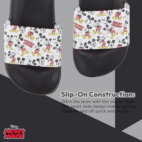 Disney Ladies Minnie and Mickey Slides - Ladies Classic Mickey and Minnie Mouse Slide Sandals Mickey & Minnie Mouse Slip On Slides in Kuwait
