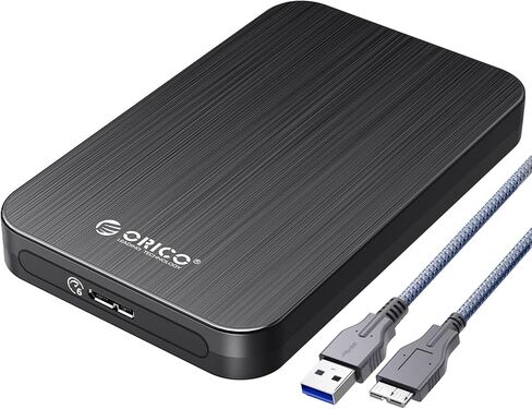 ORICO 2.5'' Hard Drive Enclosure USB 3.0 to SATA for 7/9.5 mm HDD SSD External HDD Enclosure Up to 6TB with UASP Tool-Free Laptop Computer Hard Drive Case-HM25U3 in Saudi Arabia
