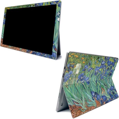 MightySkins Carbon Fiber Skin for Microsoft Surface Pro 7 - Irises | Textured Carbon Fiber Finish | Easy to Apply, Remove, and Change Styles | Made in The USA (CF-MISURPR7-Irises) in Saudi Arabia