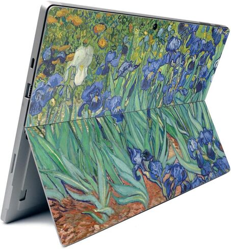 MightySkins Carbon Fiber Skin for Microsoft Surface Pro 7 - Irises | Textured Carbon Fiber Finish | Easy to Apply, Remove, and Change Styles | Made in The USA (CF-MISURPR7-Irises) in Saudi Arabia