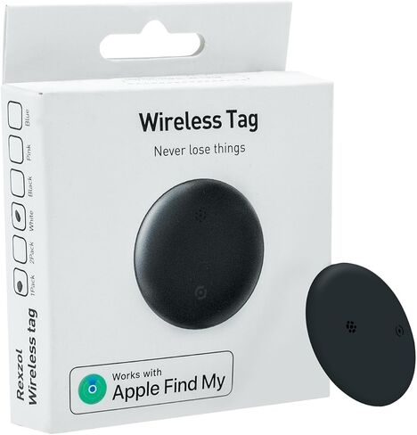 علامة باهاما الذكية، محدد موقع المفاتيح مع الصوت، يعمل مع Apple Find My (iOS فقط) ومحفظة المفاتيح وحقيبة الظهر وعلامات تتبع الأمتعة والدراجات مع بلوتوث خفيف الوزن للغاية (أسود) in Saudi Arabia