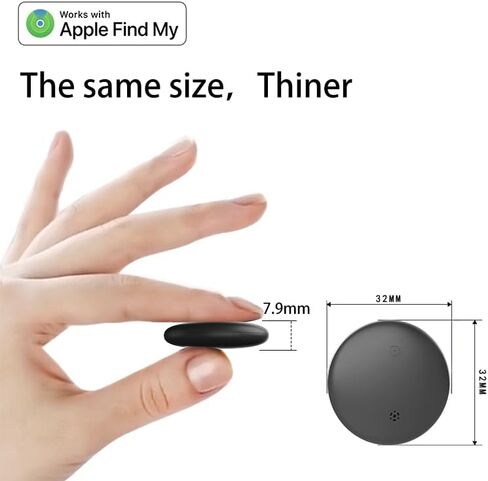 علامة باهاما الذكية، محدد موقع المفاتيح مع الصوت، يعمل مع Apple Find My (iOS فقط) ومحفظة المفاتيح وحقيبة الظهر وعلامات تتبع الأمتعة والدراجات مع بلوتوث خفيف الوزن للغاية (أسود) in Saudi Arabia