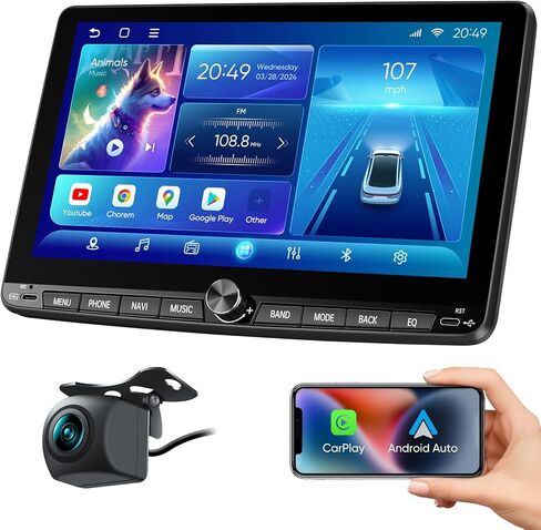 ستيريو سيارة أندرويد 10.1 بوصة لسيارة دودج جراند كارافان 2011-2020 كرايسلر تاون آند كانتري 2012-2016، لاسلكي Apple CarPlay Auto 5G WiFi Bluetooth GPS ترقية راديو 4+64 جيجابايت منافذ من النوع C in Kuwait