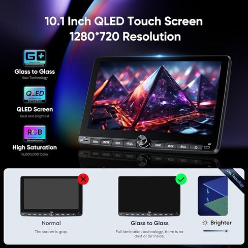 ستيريو سيارة أندرويد 10.1 بوصة لسيارة دودج جراند كارافان 2011-2020 كرايسلر تاون آند كانتري 2012-2016، لاسلكي Apple CarPlay Auto 5G WiFi Bluetooth GPS ترقية راديو 4+64 جيجابايت منافذ من النوع C in Kuwait