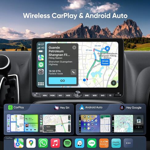 ستيريو سيارة أندرويد 10.1 بوصة لسيارة دودج جراند كارافان 2011-2020 كرايسلر تاون آند كانتري 2012-2016، لاسلكي Apple CarPlay Auto 5G WiFi Bluetooth GPS ترقية راديو 4+64 جيجابايت منافذ من النوع C in Kuwait