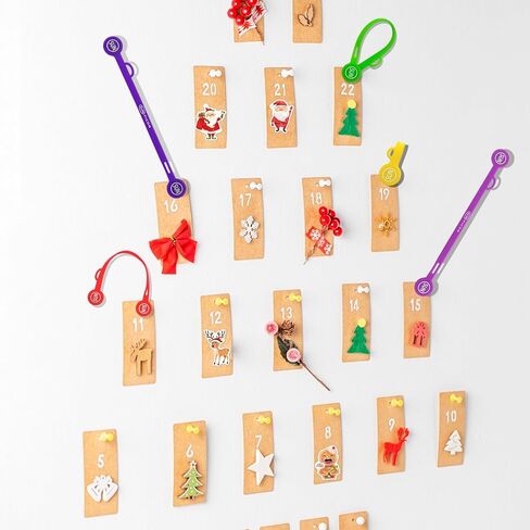 SUNFICON 14 حزمة مقاطع كابل مغناطيسي الأشرطة منظمات الحبل 50 قطعة ملصقات عيد الميلاد لامعة سيليكون تويست العلاقات المرجعية السبورة البيضاء مغناطيس الثلاجة سلسلة المفاتيح هدية المنزل والمكتب والمدرسة متعدد الألوان in Kuwait