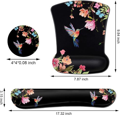 Mouse Pad Wrist Rest Support Gel, with Non Slip Rubber Base Memory Foam Keyboard Wrist Rest Pad for Laptop Computer Home Office Working Gaming Pain Relief, Moon and Sun Delicate Pattern in Saudi Arabia