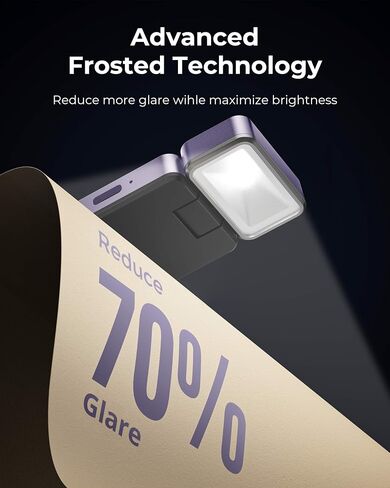 86lux Book Light, Rechargeable Clip-On LED Reading Light for Bed | 3 Color Temperatures with Stepless Dimming, Ultralight Bookmark Design for Book Lovers, Grey in Saudi Arabia