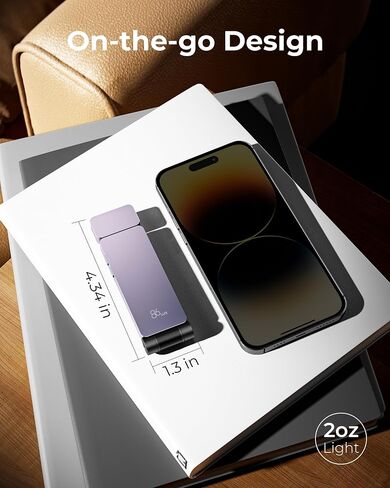 86lux Book Light, Rechargeable Clip-On LED Reading Light for Bed | 3 Color Temperatures with Stepless Dimming, Ultralight Bookmark Design for Book Lovers, Grey in Saudi Arabia