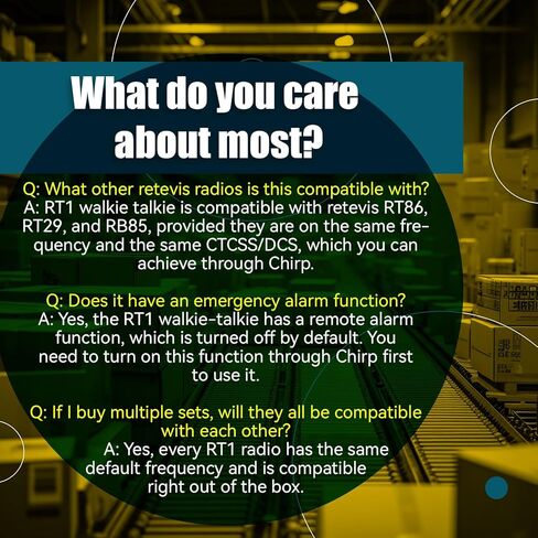 أجهزة راديو retevis rt1 ثنائية الاتجاه طويلة المدى، أجهزة راديو عالية الطاقة قابلة لإعادة الشحن في اتجاهين، مع سماعة أذن، بطارية 3000 مللي أمبير في الساعة، قوية، إنذار للطوارئ، لصناعة مستودعات البناء للبالغين (5 عبوات) in Kuwait