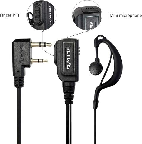 أجهزة راديو retevis rt1 ثنائية الاتجاه طويلة المدى، أجهزة راديو عالية الطاقة قابلة لإعادة الشحن في اتجاهين، مع سماعة أذن، بطارية 3000 مللي أمبير في الساعة، قوية، إنذار للطوارئ، لصناعة مستودعات البناء للبالغين (5 عبوات) in Kuwait