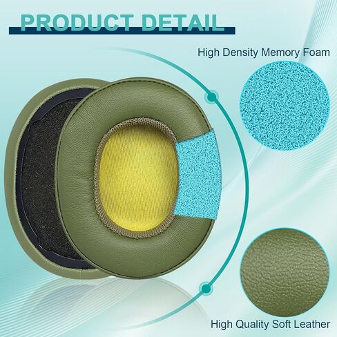 Replacement Ear Pads for Skullcandy Crusher Wireless/Evo/Hesh ANC/EVO/Crusher ANC, Headphones Ear Cushions Covers for Skullcandy Venue Wireless ANC Headset Accessories Ear Cups Repair Parts Khaki in Saudi Arabia