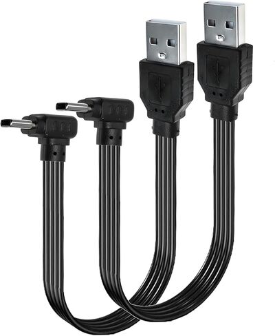 كابل USB 2.0 بزاوية مسطحة لأعلى من النوع A ذكر إلى USB-C من النوع C ذكر كابل USB نحيف مسطح لبيانات القرص والهاتف (20 سم) in Saudi Arabia