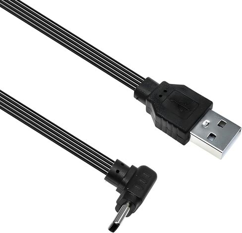 كابل USB 2.0 بزاوية مسطحة لأعلى من النوع A ذكر إلى USB-C من النوع C ذكر كابل USB نحيف مسطح لبيانات القرص والهاتف (20 سم) in Saudi Arabia