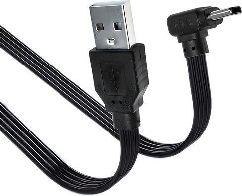 كابل USB 2.0 بزاوية مسطحة لأعلى من النوع A ذكر إلى USB-C من النوع C ذكر كابل USB نحيف مسطح لبيانات القرص والهاتف (20 سم) in Saudi Arabia