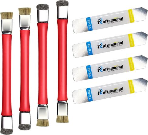 Anti Static Brush Computer&Metal spudger Tool kit (8pcs) to Meet Your Simple Disassembly&Cleaning.It is Used for Mobile Phone,Keyboard,IC,PCB,CPU,Computer Motherboard and Circuit Board(Red) in Saudi Arabia