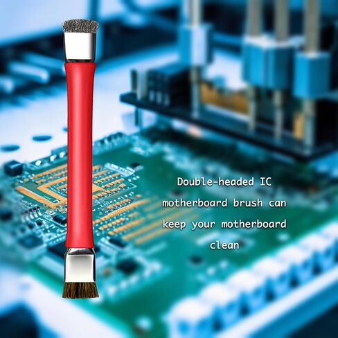 Anti Static Brush Computer&Metal spudger Tool kit (8pcs) to Meet Your Simple Disassembly&Cleaning.It is Used for Mobile Phone,Keyboard,IC,PCB,CPU,Computer Motherboard and Circuit Board(Red) in Saudi Arabia