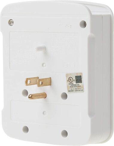 Woods 41079 جهاز حماية من التيار الزائد مع 6 منافذ ومنفذين USB من النوع A مع حماية 1000J، أبيض in Saudi Arabia